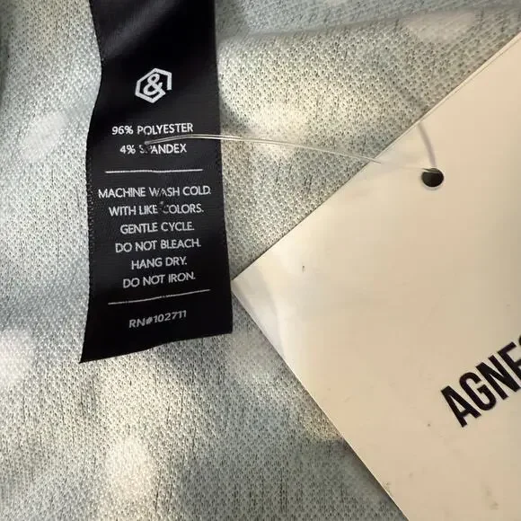 Agnes & Dora White & Green Polka Dot Bell Sleeve Shift Dress Retro Colorful - Picture 10 of 11